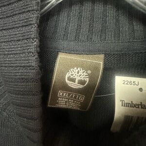 Men's Navy Blue Timberland Cable knit  Full-Zip Sweater NWT